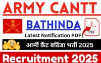 Army Cantt Bathinda Recruitment 2025 » Latest Notification PDF , Salary Upto 28,100, Big News