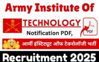 Army Institute Of Technology Recruitment 2025» Notification PDF, All India Jobs, Big Update
