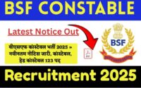 BSF Constable Recruitment 2025 » Latest Notice OUT, Constable, Head Constable 123 Posts Big News