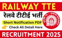 Railway TTE Recruitment 2025 » Shorts Notification PDF, Check All Detail Here, Big News