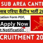 UP Sub Area Canteen Recruitment 2025 » Salary ,Notification OUT, Age Limit, Big News