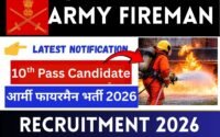 ARMY Fireman Recruitment 2026 » MTS, Group C Notification PDF, Offline Form, Big News