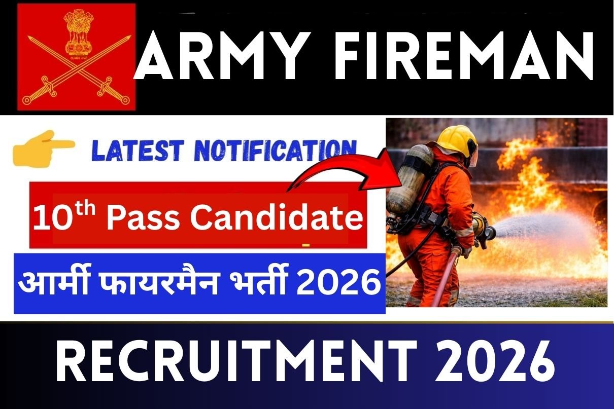 ARMY Fireman Recruitment 2026 » MTS, Group C Notification PDF, Offline Form, Big News