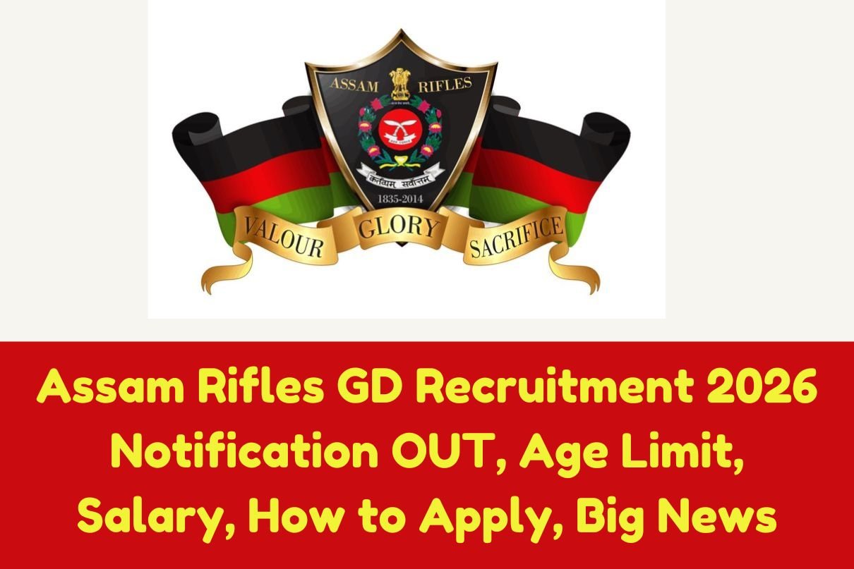 Assam Rifles GD Recruitment 2026 Notification OUT, Age Limit, Salary, How to Apply, Big News