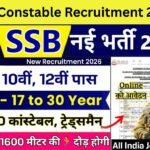 SSB Constable Recruitment 2026 : Apply For 580 Post, Notification PDF, Online Form, Big News