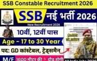 SSB Constable Recruitment 2026 : Apply For 580 Post, Notification PDF, Online Form, Big News