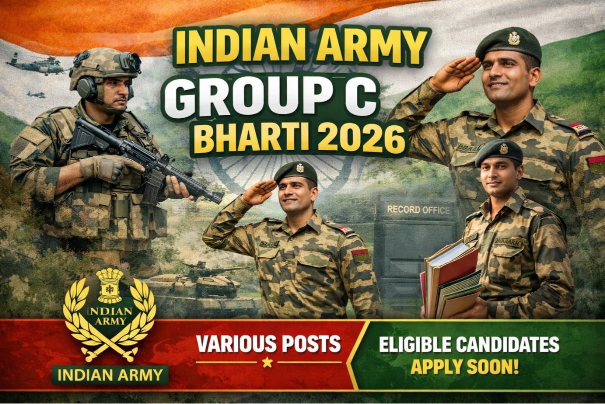 Indian Army Group C Bharti 2026 : Notification PDF, Apply Mode, How To Apply Big News