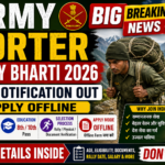 Army Porter Rally Bharti 2026 Notification Out, Age Limit, Apply Offline Big Breaking News