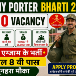 Army Porter Bharti 2026: 600 Vacancy, Eligibility, Age Limit,, Salary & Apply Process Big News